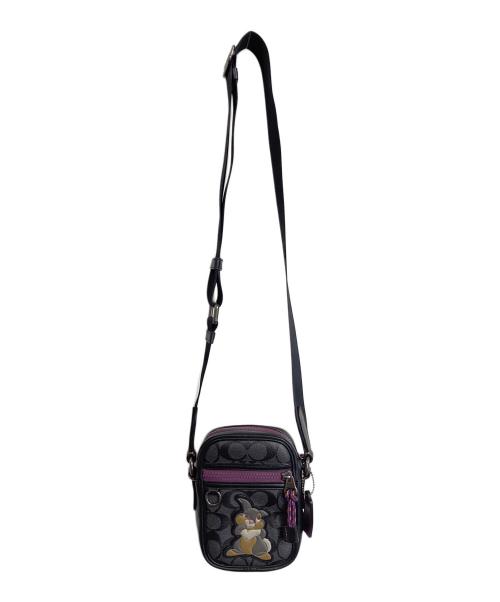 COACH（コーチ）COACH (コーチ) Disney (ディズニー) とんすけ ショルダーポーチ　ショルダーバッグ　ミニバッグ ブラック サイズ:実寸参照の古着・服飾アイテム
