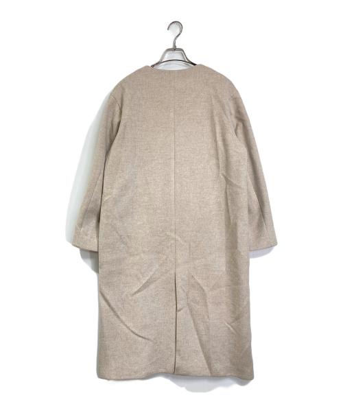 JOURNAL STANDARD relume（ジャーナルスタンダード レリューム）JOURNAL STANDARD relume (ジャーナルスタンダード レリューム) 別注 LANA WOOL 140クルーネックコート ベージュ サイズ:40の古着・服飾アイテム