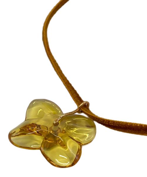 Baccarat（バカラ）Baccarat (バカラ) オルテンシアフラワーネックレス トパーズ フラワーチョーカー オレンジ サイズ:実寸参照の古着・服飾アイテム