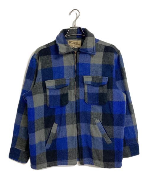 CHIPPEWA（チペワ）CHIPPEWA (チペワ) 【古着】60's チェックジップジャケット　60年代 ブルー サイズ:実寸参照の古着・服飾アイテム