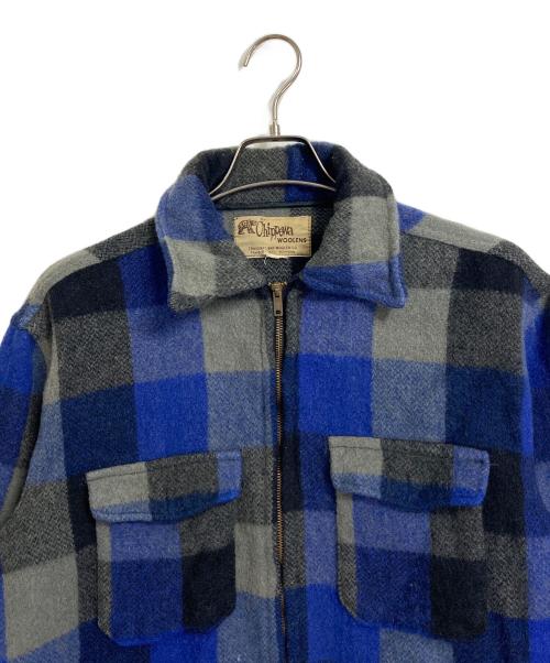 CHIPPEWA（チペワ）CHIPPEWA (チペワ) 【古着】60's チェックジップジャケット　60年代 ブルー サイズ:実寸参照の古着・服飾アイテム