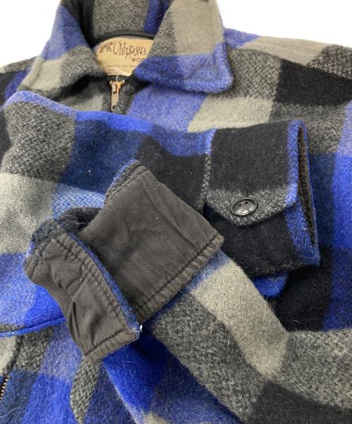 CHIPPEWA（チペワ）CHIPPEWA (チペワ) 【古着】60's チェックジップジャケット　60年代 ブルー サイズ:実寸参照の古着・服飾アイテム