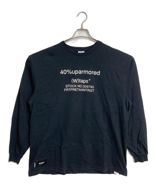 WTAPS（ダブルタップス）WTAPS (ダブルタップス) 40%uparmored Logo Tee 長袖Tシャツ　ロングスリーブカットソー　日本製 ブラック サイズ:02の古着・服飾アイテム