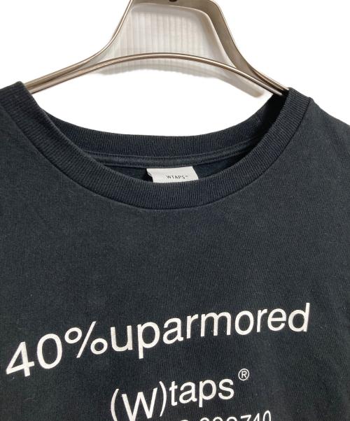 WTAPS（ダブルタップス）WTAPS (ダブルタップス) 40%uparmored Logo Tee 長袖Tシャツ　ロングスリーブカットソー　日本製 ブラック サイズ:02の古着・服飾アイテム