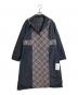 TRUNK HIROKO KOSHINO（トランク ヒロコ コシノ）の古着「【リバーシブル】ウールチェック異素材ドッキングロングコート」｜ブラック