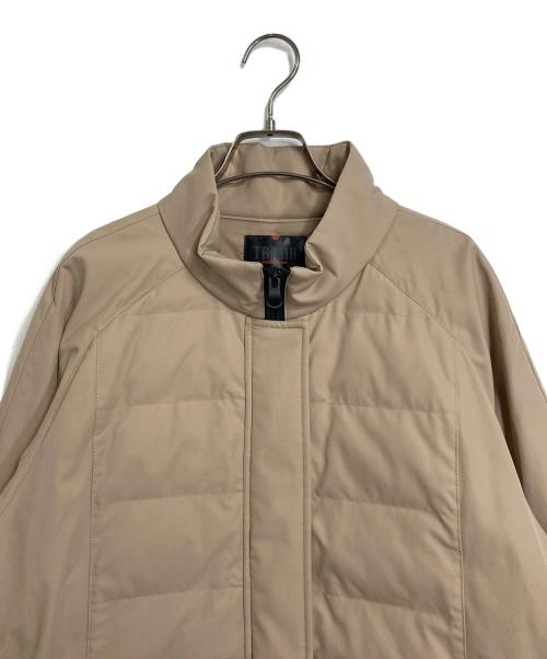 TRUNK HIROKO KOSHINO（トランク ヒロコ コシノ）TRUNK HIROKO KOSHINO (トランク ヒロコ コシノ) ストレッチタフタモッズコート　中綿コート　ラグラン ベージュ サイズ:38の古着・服飾アイテム
