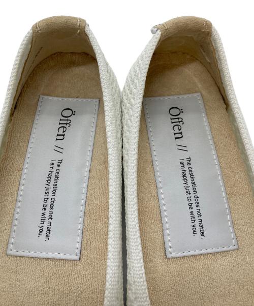 offen（オッフェン）offen (オッフェン) フラットシューズ　カジュアルシューズ　ぺったんこシューズ ホワイト サイズ:36の古着・服飾アイテム