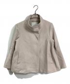 ANAYIアナイ）の古着「ウールビーバーショートコート　アウター　ウールジャケット　セレモニー　日本製」｜ピンク