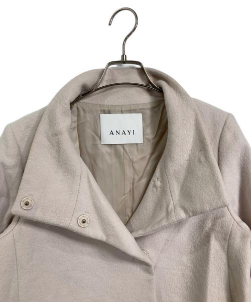 ANAYI（アナイ）ANAYI (アナイ) ウールビーバーショートコート　アウター　ウールジャケット　セレモニー　日本製 ピンク サイズ:38の古着・服飾アイテム