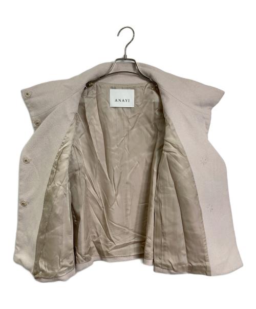 ANAYI（アナイ）ANAYI (アナイ) ウールビーバーショートコート　アウター　ウールジャケット　セレモニー　日本製 ピンク サイズ:38の古着・服飾アイテム