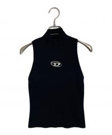 DIESEL（ディーゼル）の古着「M-Onervax-Top リブニット Dロゴニット」｜ブラック