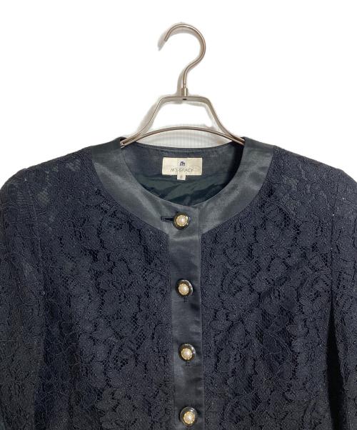 M'S GRACY（エムズグレイシー）M'S GRACY (エムズグレイシー) ジャケット付 セレモニーワンピース　タグ付き　肩パッド付き ブラック サイズ:9ARの古着・服飾アイテム