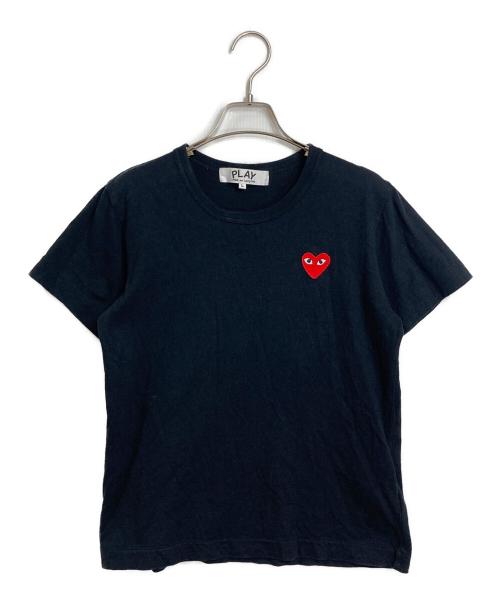 PLAY COMME des GARCONS（プレイコムデギャルソン）PLAY COMME des GARCONS (プレイコムデギャルソン) ロゴTシャツ　コットンTシャツ ブラック サイズ:Lの古着・服飾アイテム