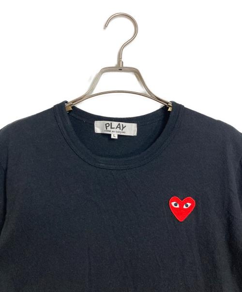 PLAY COMME des GARCONS（プレイコムデギャルソン）PLAY COMME des GARCONS (プレイコムデギャルソン) ロゴTシャツ　コットンTシャツ ブラック サイズ:Lの古着・服飾アイテム