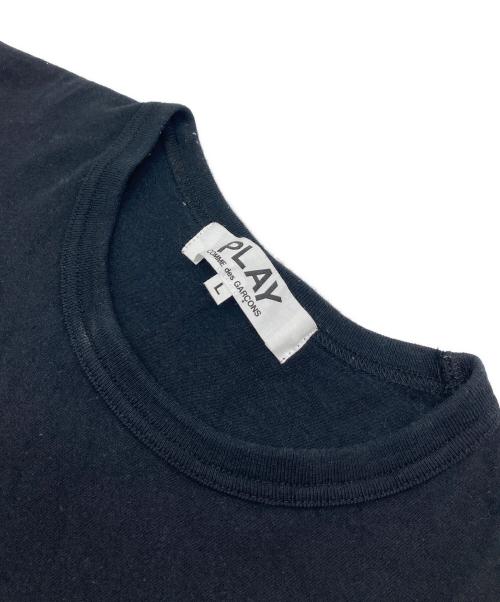 PLAY COMME des GARCONS（プレイコムデギャルソン）PLAY COMME des GARCONS (プレイコムデギャルソン) ロゴTシャツ　コットンTシャツ ブラック サイズ:Lの古着・服飾アイテム