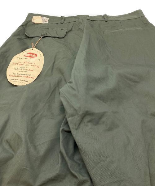 Duxbak AIRCEL（ダックスバッグエアセル）Duxbak AIRCEL (ダックスバッグエアセル) 【古着】ダックハンティングパンツ 60s デッドストック　60年代 グリーン サイズ:W36 R32の古着・服飾アイテム