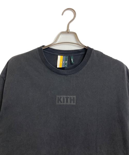KITH（キス）KITH (キス) ヴィンテージ加工ロゴプリントTシャツ ブラック サイズ:Lの古着・服飾アイテム