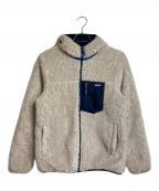Patagoniaパタゴニア）の古着「リバーシブル・レディ・フレディ・フーディ　中綿ジャケット　ボアジャケット」｜アイボリー×ネイビー
