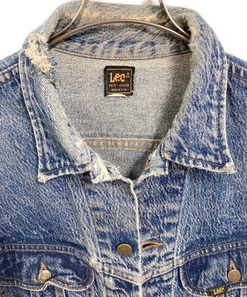 LEE（リー）LEE (リー) 【古着】デニムジャケット　220J USA製　アメリカ製　80s〜90s 80年代から90年代 ケミカルウォッシュデニムジャケット　 インディゴ サイズ:実寸参照の古着・服飾アイテム