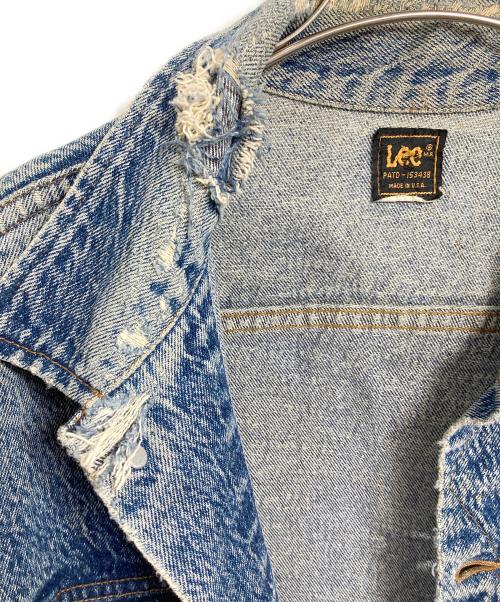 LEE（リー）LEE (リー) 【古着】デニムジャケット　220J USA製　アメリカ製　80s〜90s 80年代から90年代 ケミカルウォッシュデニムジャケット　 インディゴ サイズ:実寸参照の古着・服飾アイテム