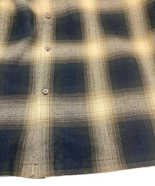 CalTop（キャルトップ）CalTop (キャルトップ) オンブレチェックシャツ　長袖シャツ　USA製 ベージュ×ブラック サイズ:XLの古着・服飾アイテム