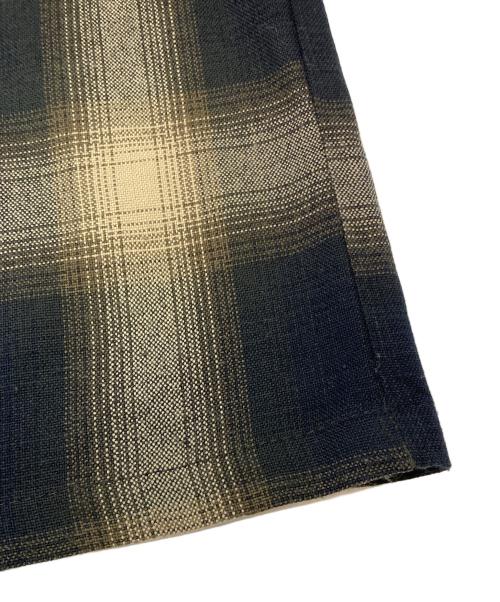 CalTop（キャルトップ）CalTop (キャルトップ) オンブレチェックシャツ　長袖シャツ　USA製 ベージュ×ブラック サイズ:XLの古着・服飾アイテム