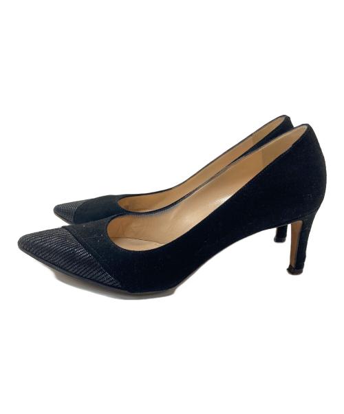 PELLICO（ペリーコ）PELLICO (ペリーコ) ポインテッドトゥパンプス　ヒールパンプス　セレモニー　イタリア製 ブラック サイズ:35 1/2の古着・服飾アイテム