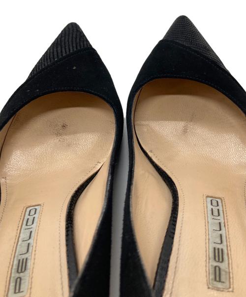 PELLICO（ペリーコ）PELLICO (ペリーコ) ポインテッドトゥパンプス　ヒールパンプス　セレモニー　イタリア製 ブラック サイズ:35 1/2の古着・服飾アイテム