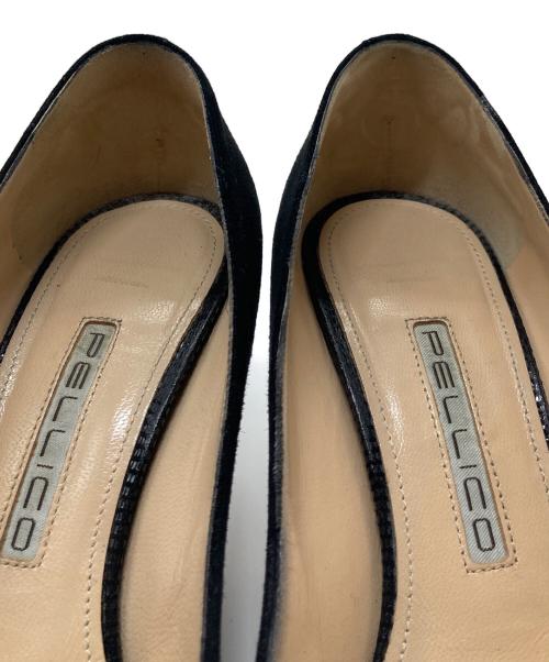 PELLICO（ペリーコ）PELLICO (ペリーコ) ポインテッドトゥパンプス　ヒールパンプス　セレモニー　イタリア製 ブラック サイズ:35 1/2の古着・服飾アイテム