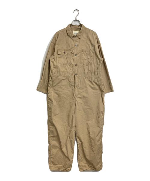 BEAMS BOY（ビームスボーイ）BEAMS BOY (ビームスボーイ) ビッグワークオールインワン　つなぎ ベージュ サイズ:実寸参照の古着・服飾アイテム