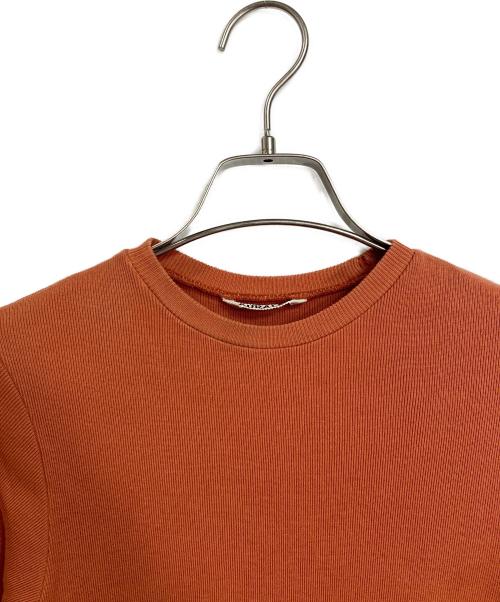 AURALEE（オーラリー）AURALEE (オーラリー) LUSTER RIB TEE  ラスターリブティー  日本製 オレンジ サイズ:1の古着・服飾アイテム