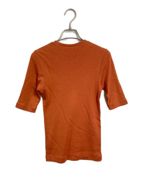 AURALEE（オーラリー）AURALEE (オーラリー) LUSTER RIB TEE  ラスターリブティー  日本製 オレンジ サイズ:1の古着・服飾アイテム