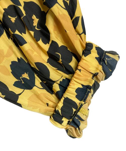 UNITED ARROWS（ユナイテッドアローズ）UNITED ARROWS (ユナイテッドアローズ) フラワープリント マキシワンピース　ロングワンピース　花柄 イエロー サイズ:実寸参照の古着・服飾アイテム