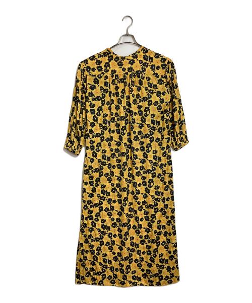 UNITED ARROWS（ユナイテッドアローズ）UNITED ARROWS (ユナイテッドアローズ) フラワープリント マキシワンピース　ロングワンピース　花柄 イエロー サイズ:実寸参照の古着・服飾アイテム