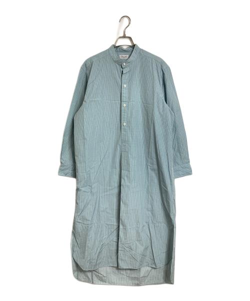 Charvet（シャルベ）Charvet (シャルベ) シャツワンピース　ゆったり ブルー サイズ:16の古着・服飾アイテム