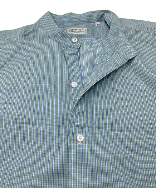Charvet（シャルベ）Charvet (シャルベ) シャツワンピース　ゆったり ブルー サイズ:16の古着・服飾アイテム