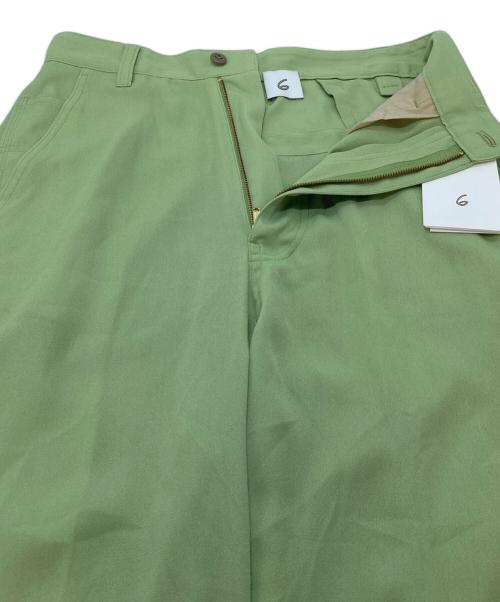 6(ROKU) BEAUTY&YOUTH（ロク ビューティーアンドユース）6(ROKU) BEAUTY&YOUTH (ロク ビューティーアンドユース) SUKE PAINTER PANTS タグ付き グリーン サイズ:34の古着・服飾アイテム
