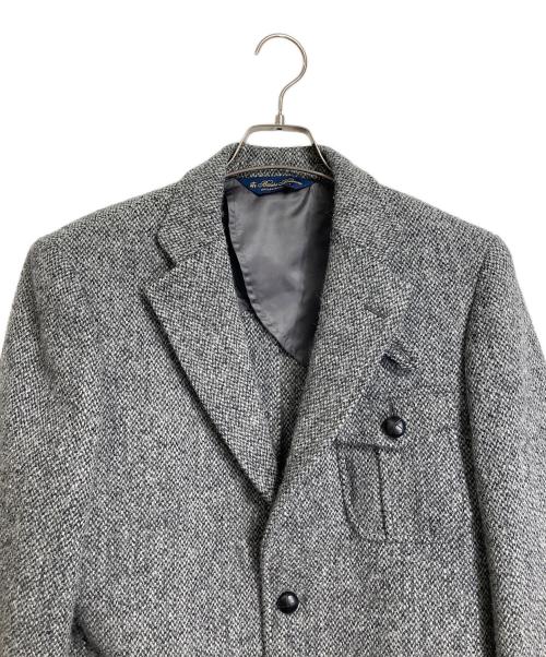 BROOKS BROTHERS（ブルックスブラザーズ）BROOKS BROTHERS (ブルックスブラザーズ) Harris Tweed (ハリスツイード) ソリッド 段返り3釦 ノーフォークジャケット グレー サイズ:Mの古着・服飾アイテム