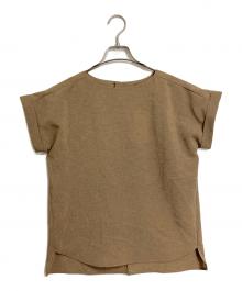 UNTITLED（アンタイトル）の古着「リラククール半袖ブラウス　オフィスカジュアル　セレモニー」｜ブラウン