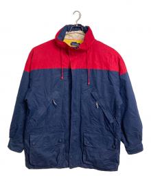 NAUTICA（ノーティカ）の古着「【古着】ナイロンジャケット　アウター　ライトアウター　小文字タグ　オーバーサイズ」｜ネイビー×レッド