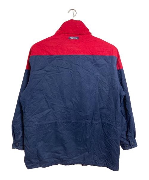 NAUTICA（ノーティカ）NAUTICA (ノーティカ) 【古着】ナイロンジャケット　アウター　ライトアウター　小文字タグ　オーバーサイズ ネイビー×レッド サイズ:XLの古着・服飾アイテム