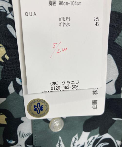 graniph（グラニフ）graniph (グラニフ) ジョジョの奇妙な冒険 (ジョジョノキミョウナボウケン) イギー＆ザ・フール パターンルーズフィット半袖シャツ グリーン サイズ:L 未使用品の古着・服飾アイテム