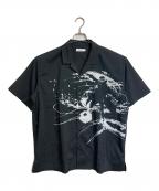 graniph×ジョジョの奇妙な冒険グラニフ×ジョジョノ奇妙ナ冒険）の古着「ビッグハンソデシャツ　半袖シャツ」｜ブラック