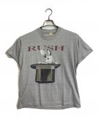 SCREEN STARSスクリーンズスターズ）の古着「【古着】90’SバンドTシャツ ウサギ ハット　RUSH PRESTO TOUR 1990 シングルステッチ　霜降り　90年代　USA製」｜グレー