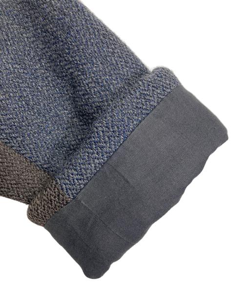 FRANK LEDER（フランクリーダー）FRANK LEDER (フランクリーダー) 切替コート　ウールコート　アウター　ブラウン　くるみボタン　ドイツ製 ネイビー×ブラウン サイズ:XSの古着・服飾アイテム