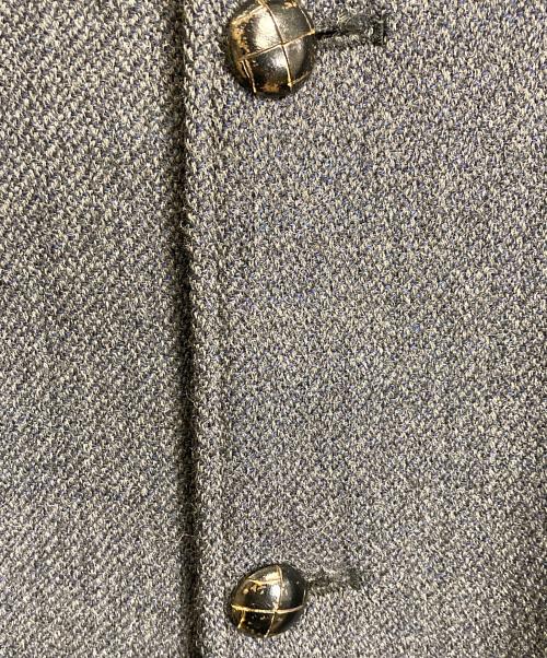 FRANK LEDER（フランクリーダー）FRANK LEDER (フランクリーダー) 切替コート　ウールコート　アウター　ブラウン　くるみボタン　ドイツ製 ネイビー×ブラウン サイズ:XSの古着・服飾アイテム