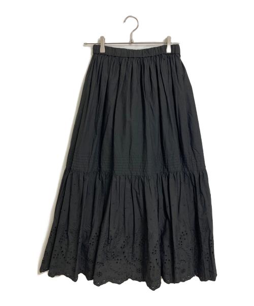 Spick and Span（スピック＆スパン）Spick and Span (スピックアンドスパン) エンブロイダリーレーススカート ブラック サイズ:38の古着・服飾アイテム
