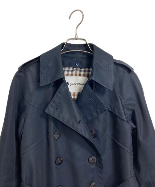 Aquascutum（アクアスキュータム）Aquascutum (アクアスキュータム) ライナー付きトレンチコート ネイビー サイズ:6の古着・服飾アイテム