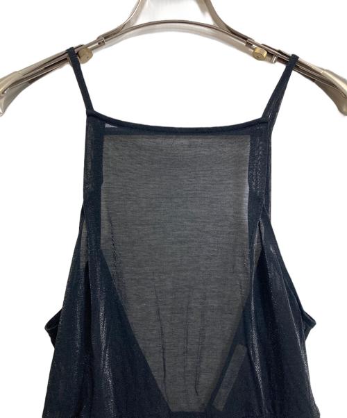 BAUME（ボーメ）BAUME (ボーメ) ティアード シアー ノースリーブ ロングワンピース　キャミワンピース　マキシワンピース　日本製 ブラック サイズ:00の古着・服飾アイテム