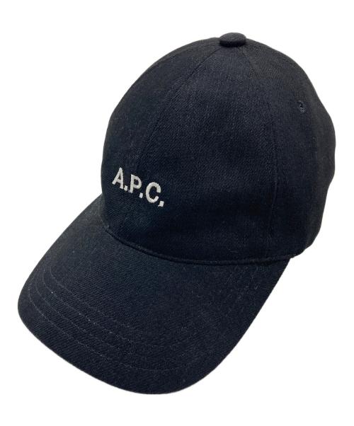 A.P.C.（アーペーセー）A.P.C. (アーペーセー) 刺繍ロゴキャップ　帽子 ブラック サイズ:56の古着・服飾アイテム